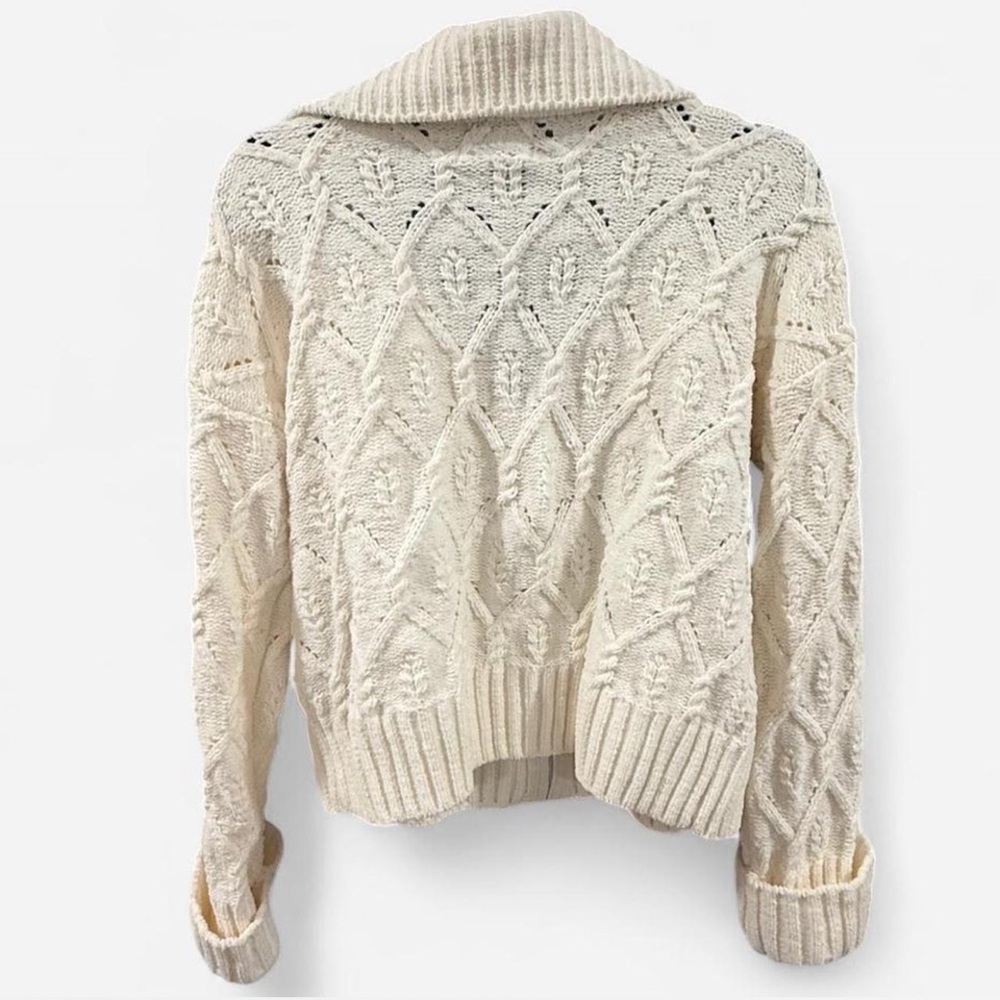 Pink Rose Cream Knit Sweater - Picture 2 of 4